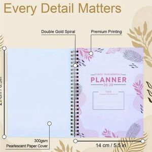 Pink and Gold Spiral Planner